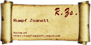 Rumpf Zsanett névjegykártya